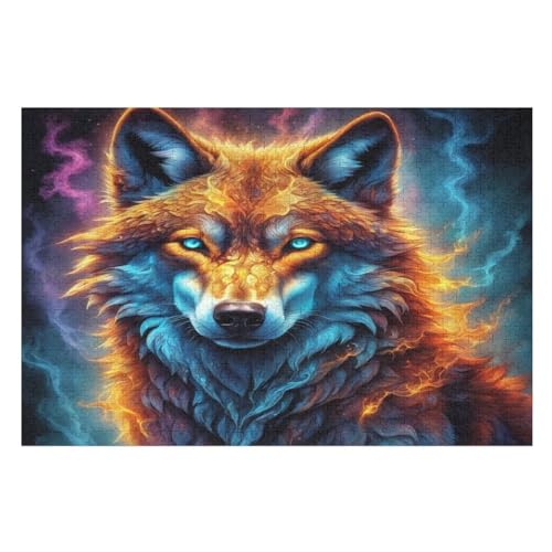 Wolf-Puzzlespiel Aus Holz, 1000 Puzzleteile, Puzzle Für Teenager Und Erwachsene, Kreatives Spielzeug, Puzzles, （75×50cm） von LTTTT
