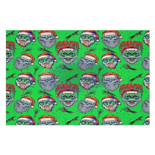 Zombie Santa Holzpuzzle - 1000 Teiliges Jigsaw Knobelspiel - Puzzle Für Erwachsene & Kinder - Outdoor & Reisespielzeug （75×50cm） von LTTTT