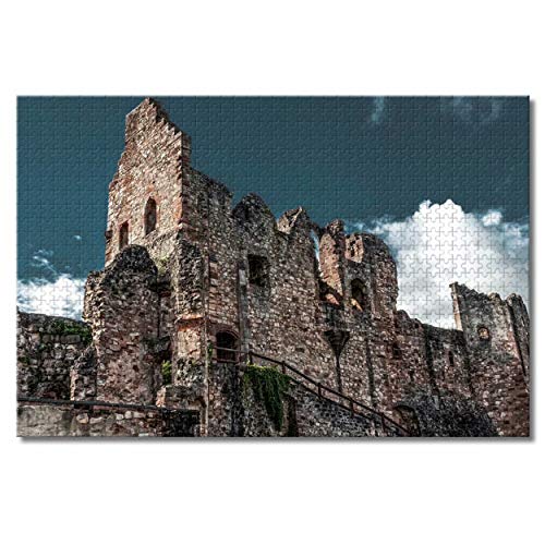Deutschland-Schloss-Burgruine-Puzzle für Erwachsene und Kinder, 1000 Teile, Papier-Puzzlespiel für Geschenke, Heimdekoration, besondere Reise-Souvenirs, 26 x 38 cm von LUAJZF