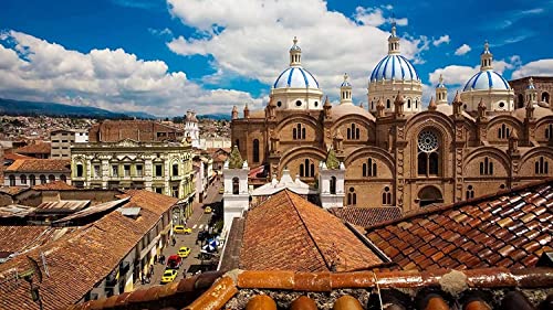 Ecuador-Kathedrale von Cuenca-Puzzle – 1000 Teile, kreative Naturlandschaft, hartes Puzzle, Holzpuzzle, 26 x 38 cm von LUAJZF
