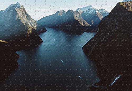 Milford Sound Fiordland Nationalpark Neuseeland 1000-teiliges Puzzle ' Puzzle für Erwachsene, spezieller Abschluss, 50 x 70 cm von LUAJZF