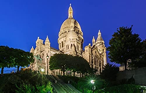 Spiel des Jahres Erwachsenenpuzzle 1000 Teile Lichter der Stadt, Paris, Frankreich, Basilika Montmartre Sacre Coeur 38x52CM von LUAJZF