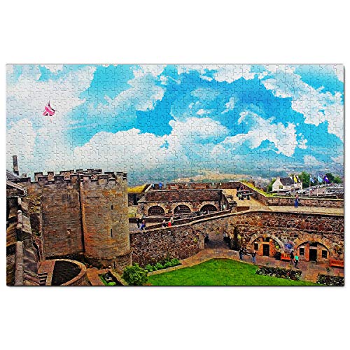 UK England Stirling Castle Puzzle für Erwachsene, 1000 Teile, Papierreisegeschenk, Souvenir, 50 x 70 cm von LUAJZF