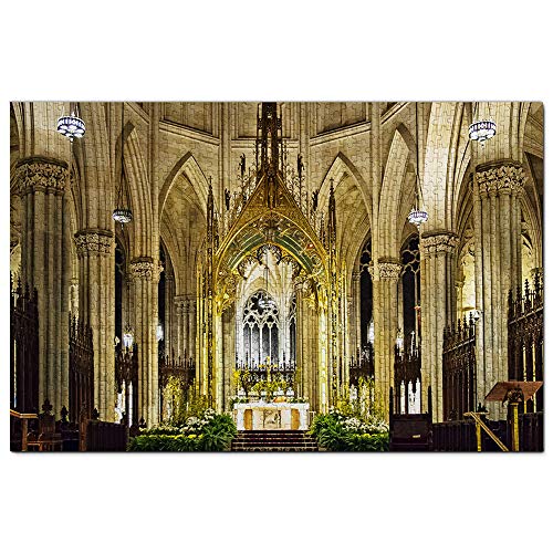 USA Amerika St. Patrick's Cathedral New York Puzzle 1000 Teile Spielkunstwerk Reisesouvenir Papierartig 26x38CM von LUAJZF