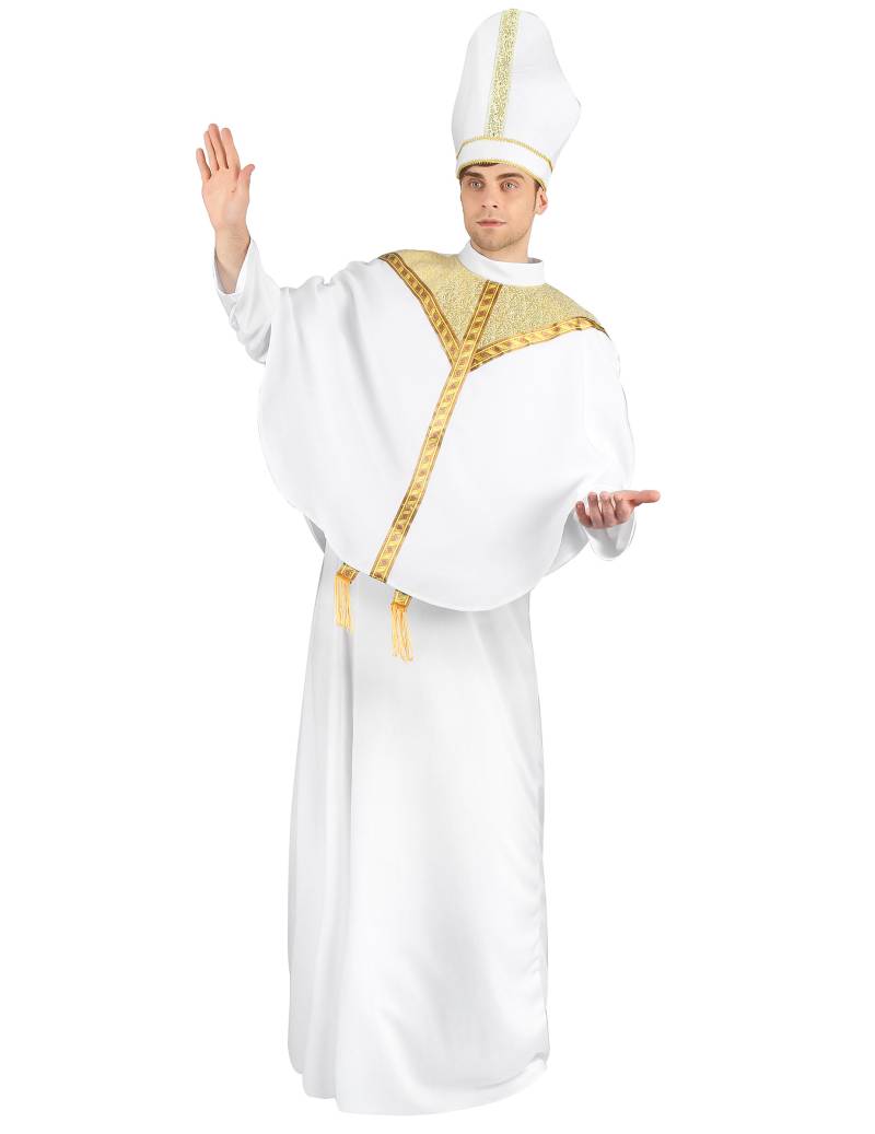 Bischofskostüm Religiöses Kostüm weiss-gold Bischofskostüm Religiöses Kostüm weiss-gold von KARNEVAL-MEGASTORE