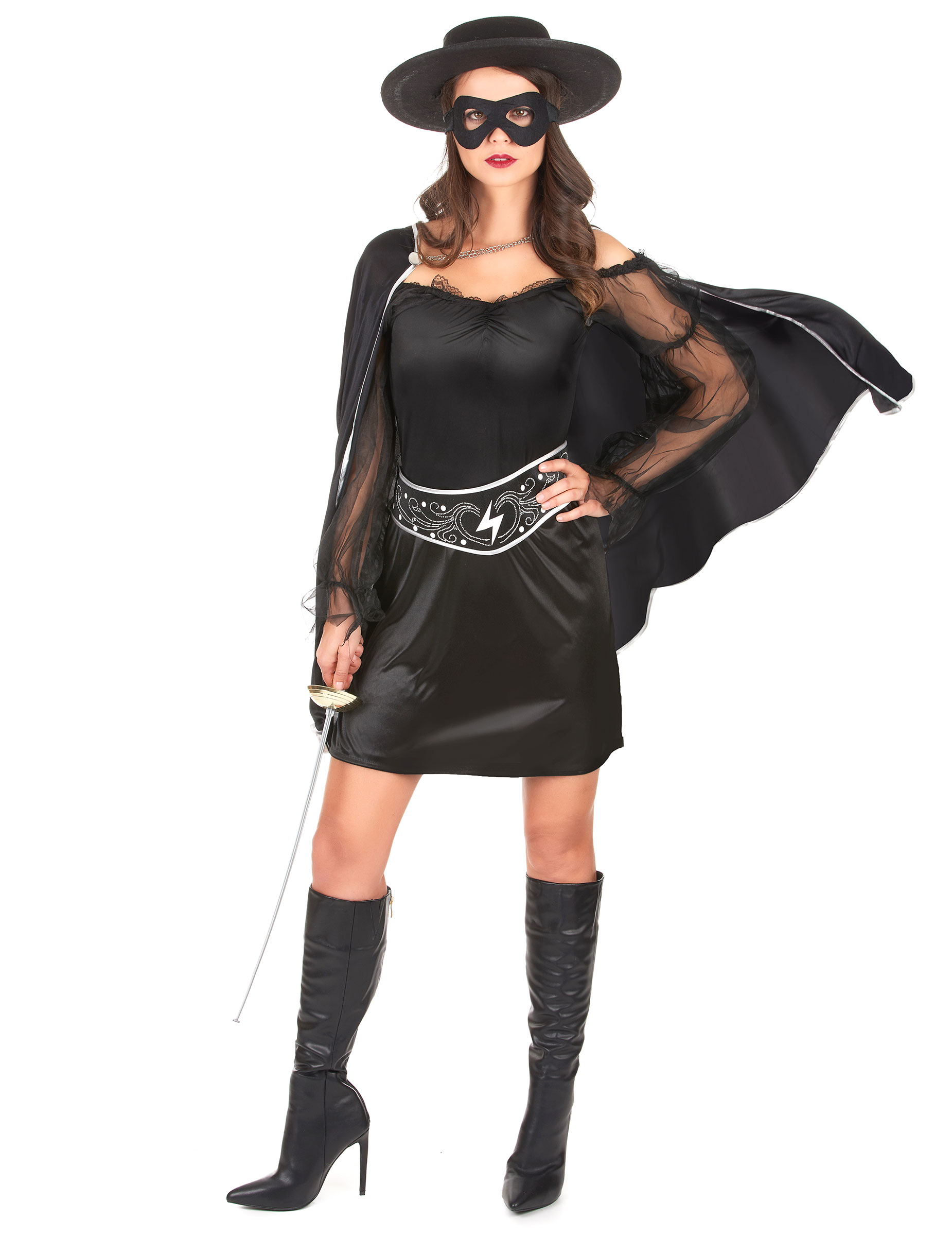 Dunkle Rächerin Damenkostüm schwarz Dunkle Rächerin Damenkostüm schwarz von KARNEVAL-MEGASTORE