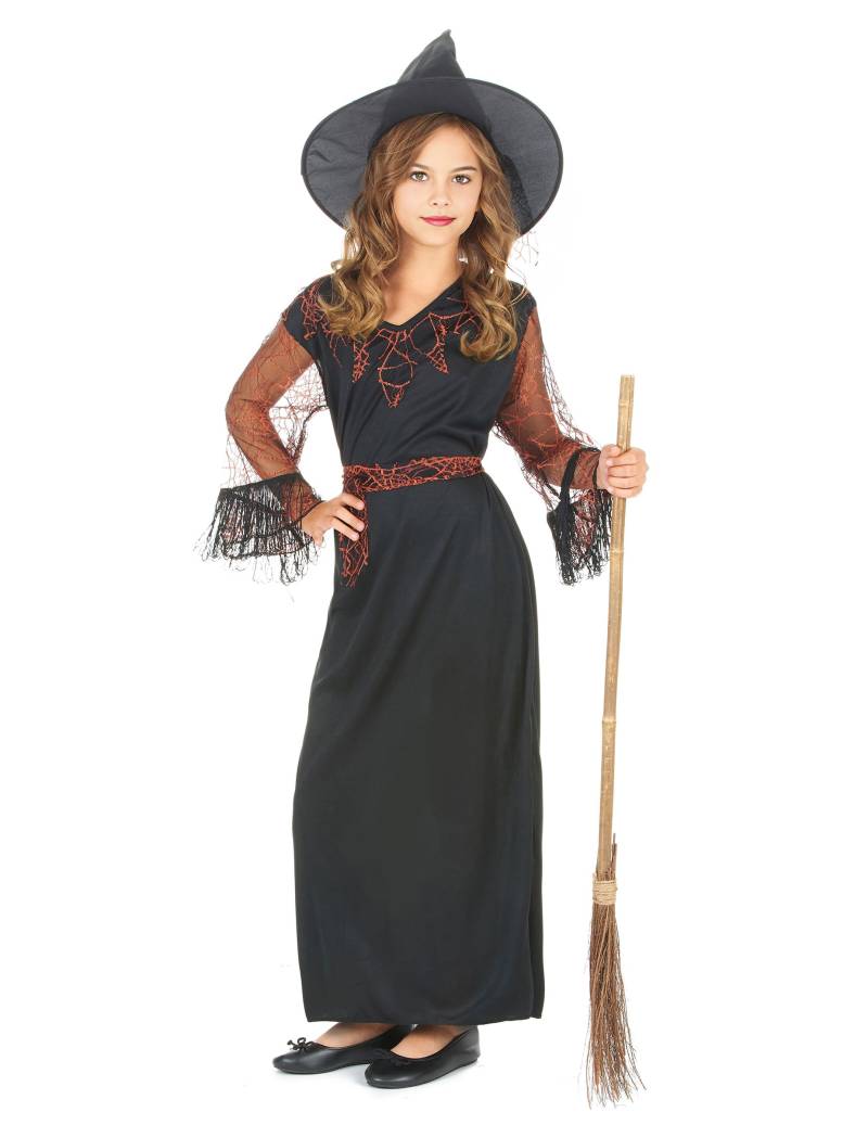 Freche Hexe Kinderkostüm schwarz-orange von KARNEVAL-MEGASTORE
