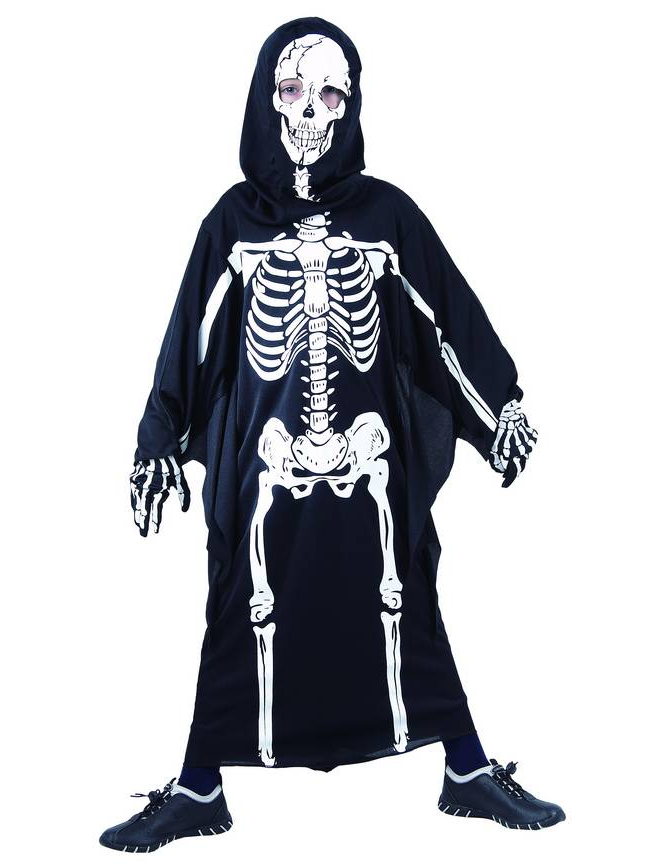 Halloween-Skelett Kinderkostüm Tod schwarz-weiss von LUCIDA