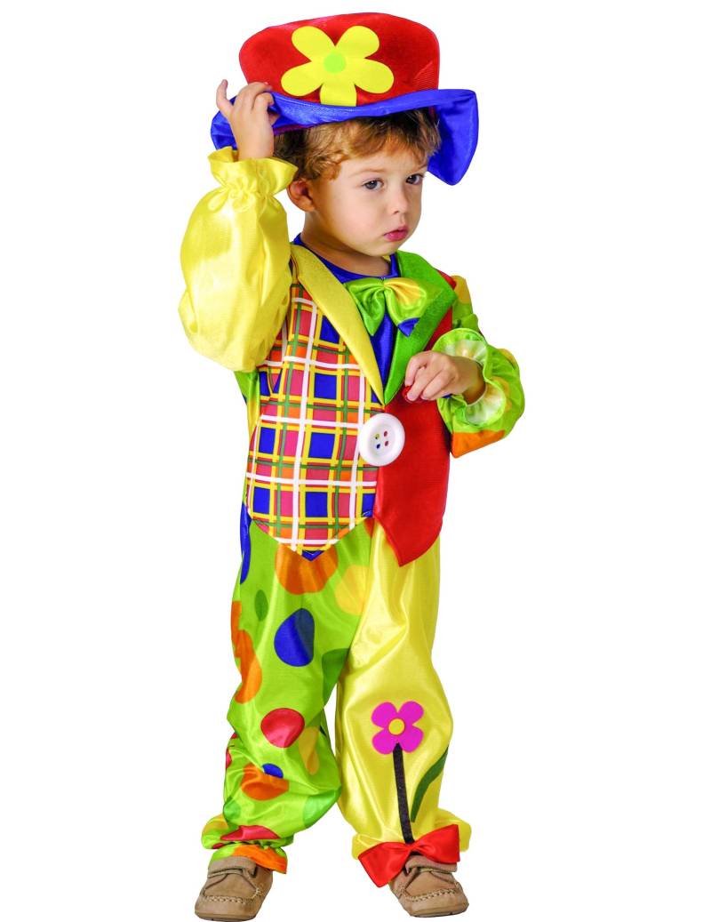 Kleiner Clown Kinderkostüm Zirkus bunt von KARNEVAL-MEGASTORE