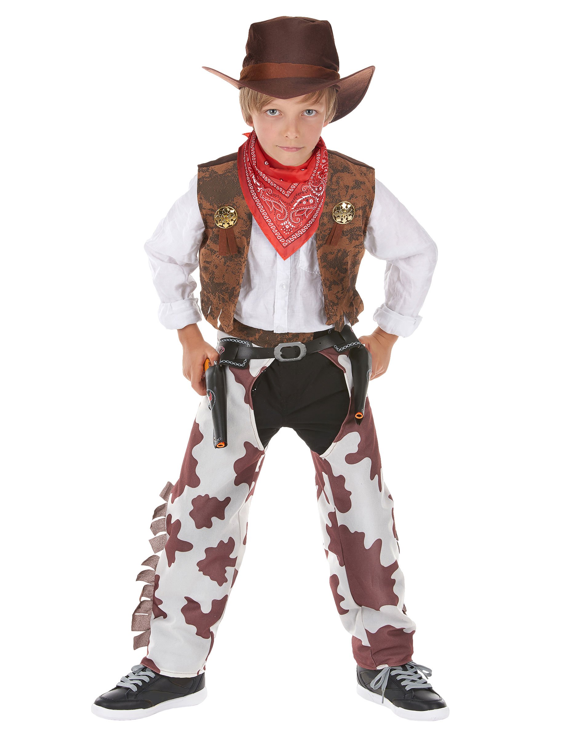 Kleiner Cowboy Kinderkostüm Wilder Westen braun-weiss von LUCIDA