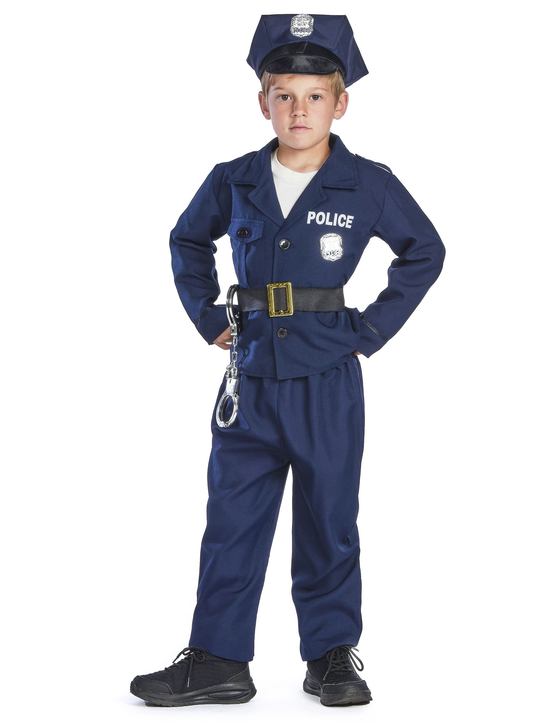 Kleiner Polizist Kinderkostüm Officer blau-schwarz-silber Kleiner Polizist Kinderkostüm Officer blau-schwarz-silber von BCI