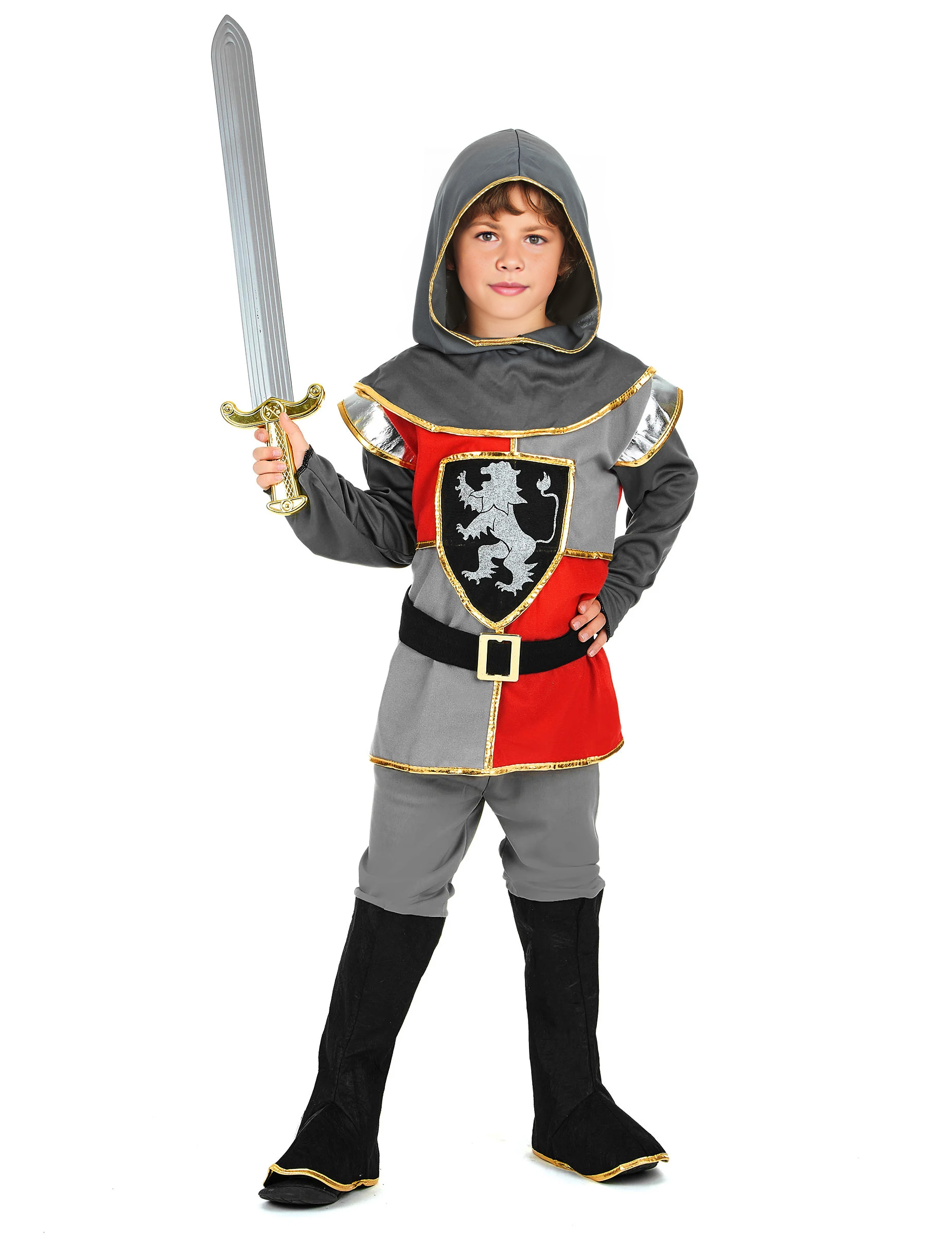 Kleiner Ritter Kinderkostüm Mittelalter silber-rot-schwarz Kleiner Ritter Kinderkostüm Mittelalter silber-rot-schwarz von LUCIDA