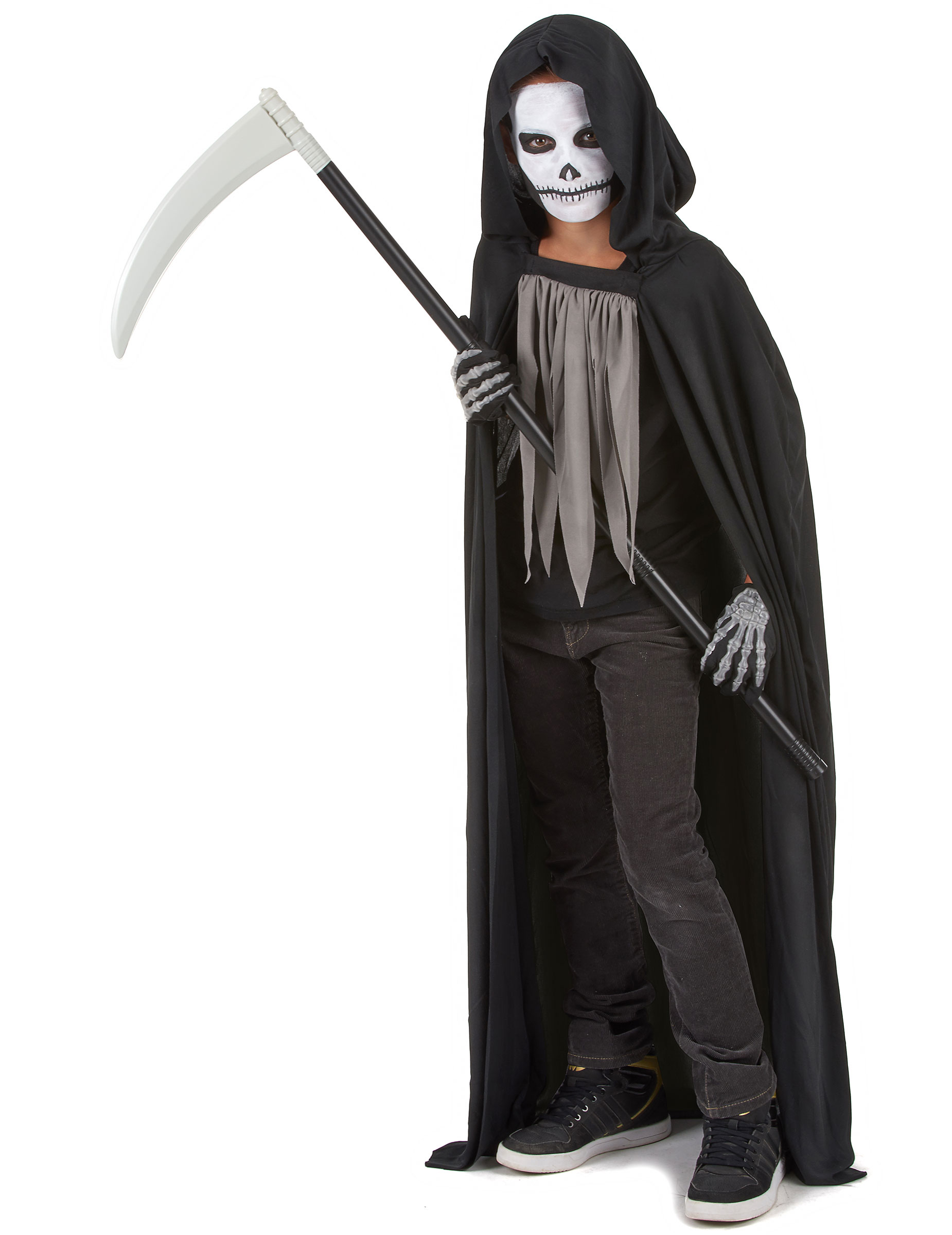 Kleiner Sensenmann-Kinderkostüm Halloween schwarz-grau Kleiner Sensenmann-Kinderkostüm Halloween schwarz-grau von BCI