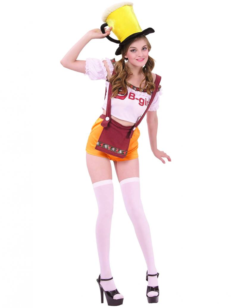 Lustige Bayerin Volksfest-Kostüm bunt von KARNEVAL-MEGASTORE