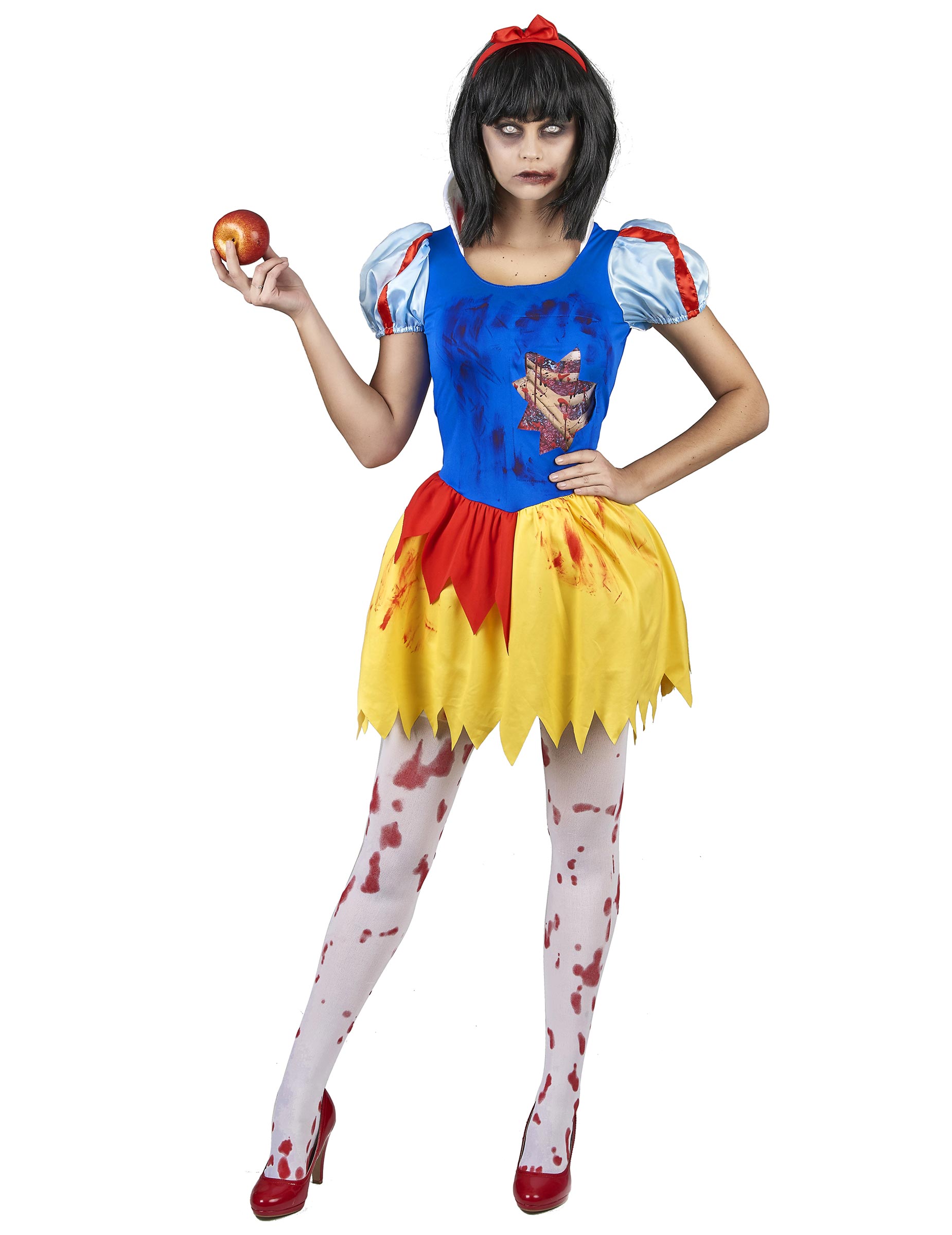 Märchenkostüm für Halloween blau-gelb-rot von KARNEVAL-MEGASTORE