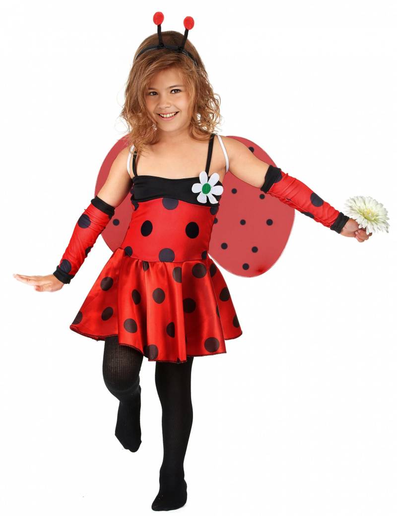 Marienkäfer-Mädchenkostüm Käferkostüm rot-schwarz von KARNEVAL-MEGASTORE