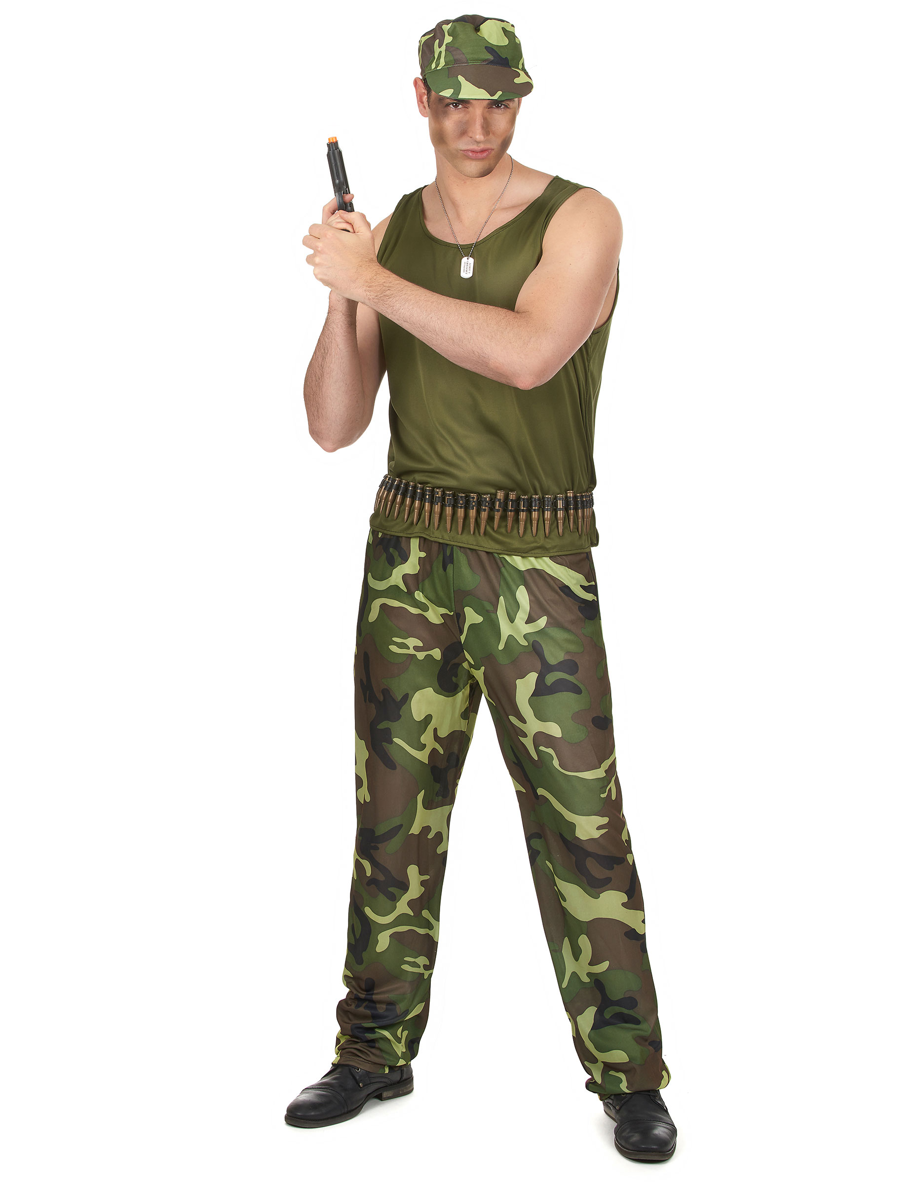 Militär Herrenkostüm Soldat grün-braun Militär Herrenkostüm Soldat grün-braun von LUCIDA