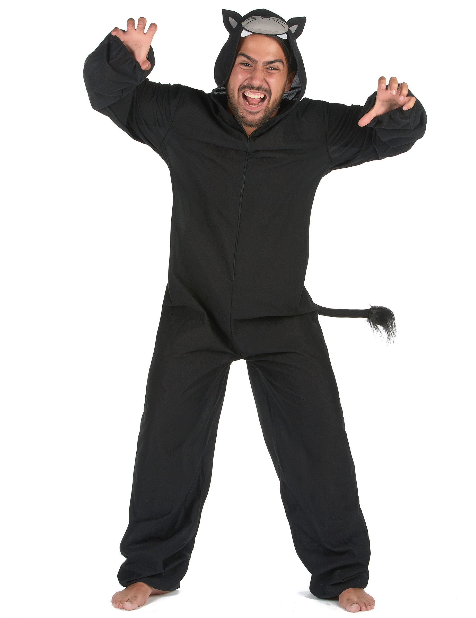 Panther-Kostüm für Herren Tierkostüm schwarz-grau Panther-Kostüm für Herren Tierkostüm schwarz-grau von LUCIDA