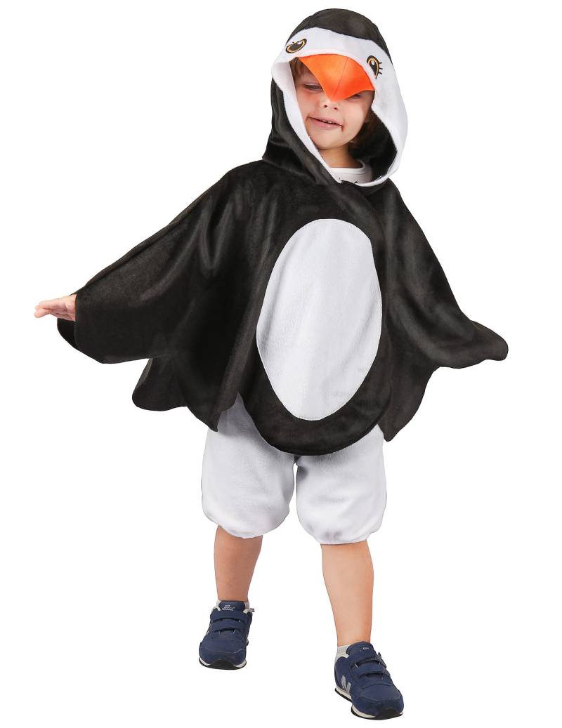 Pinguin Kinderkostüm schwarz-weiss-orange von KARNEVAL-MEGASTORE