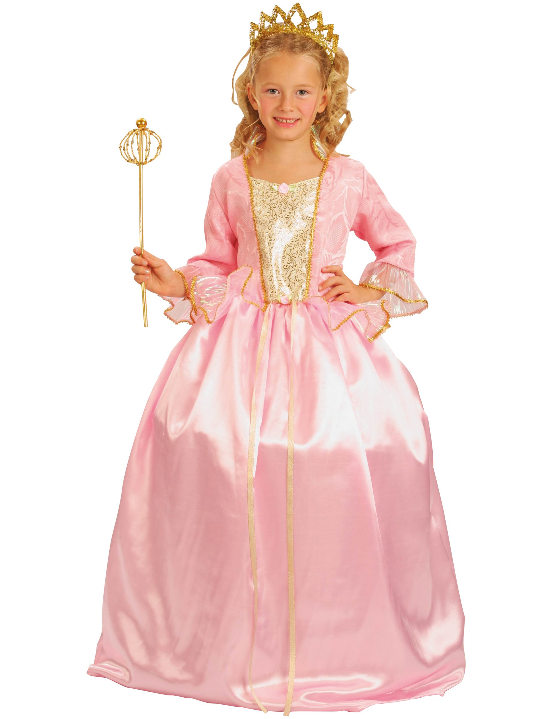 Prinzessin-Mädchenkostüm Königin-Kinderkostüm rosa von KARNEVAL-MEGASTORE