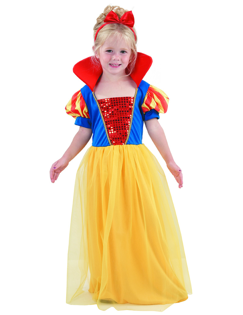 Prinzessinnenkostüm Märchen für Mädchen gelb-rot-blau von BCI
