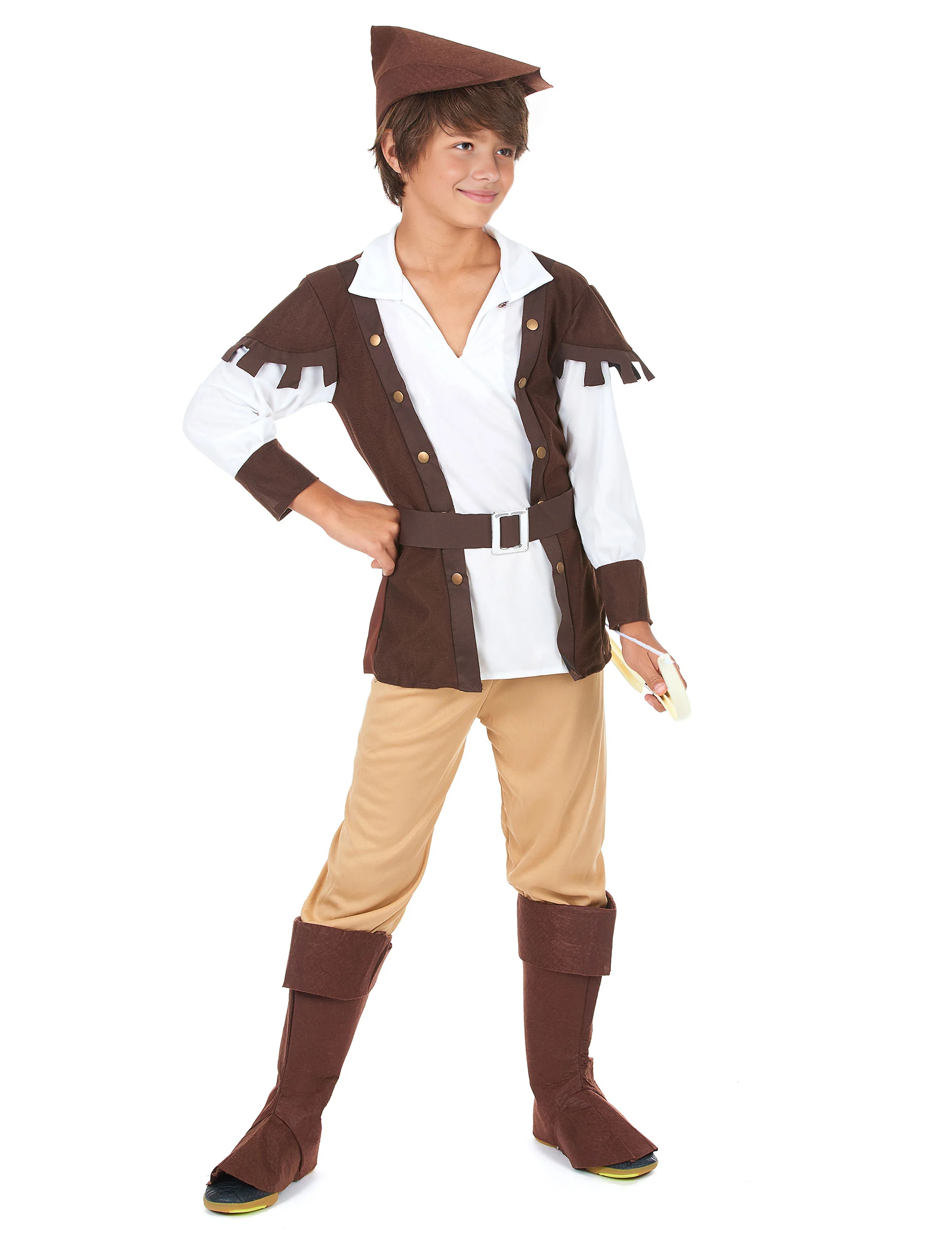 Robin Hood Kinderkostüm braun-weiss Robin Hood Kinderkostüm braun-weiss von KARNEVAL-MEGASTORE