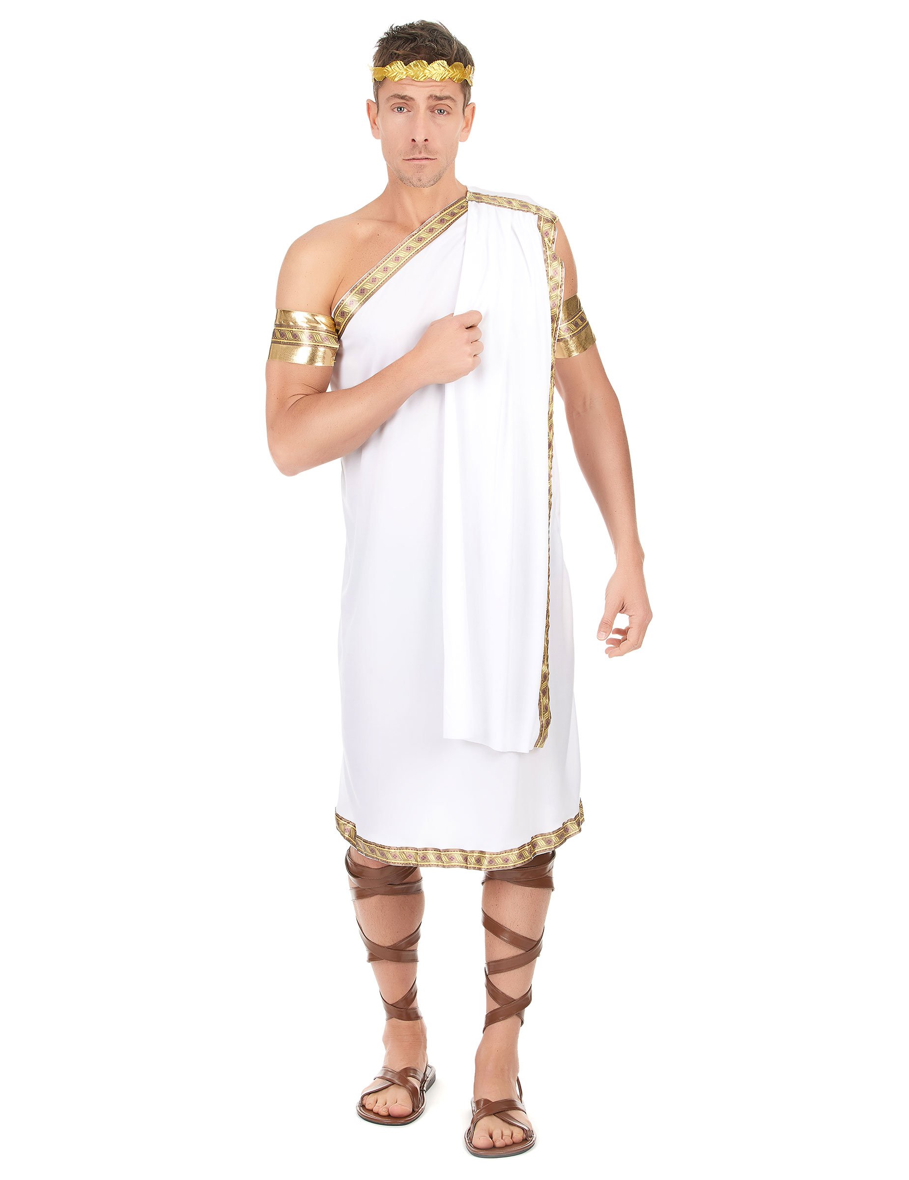 Römer Kostüm Toga Antike weiss-gold von LUCIDA