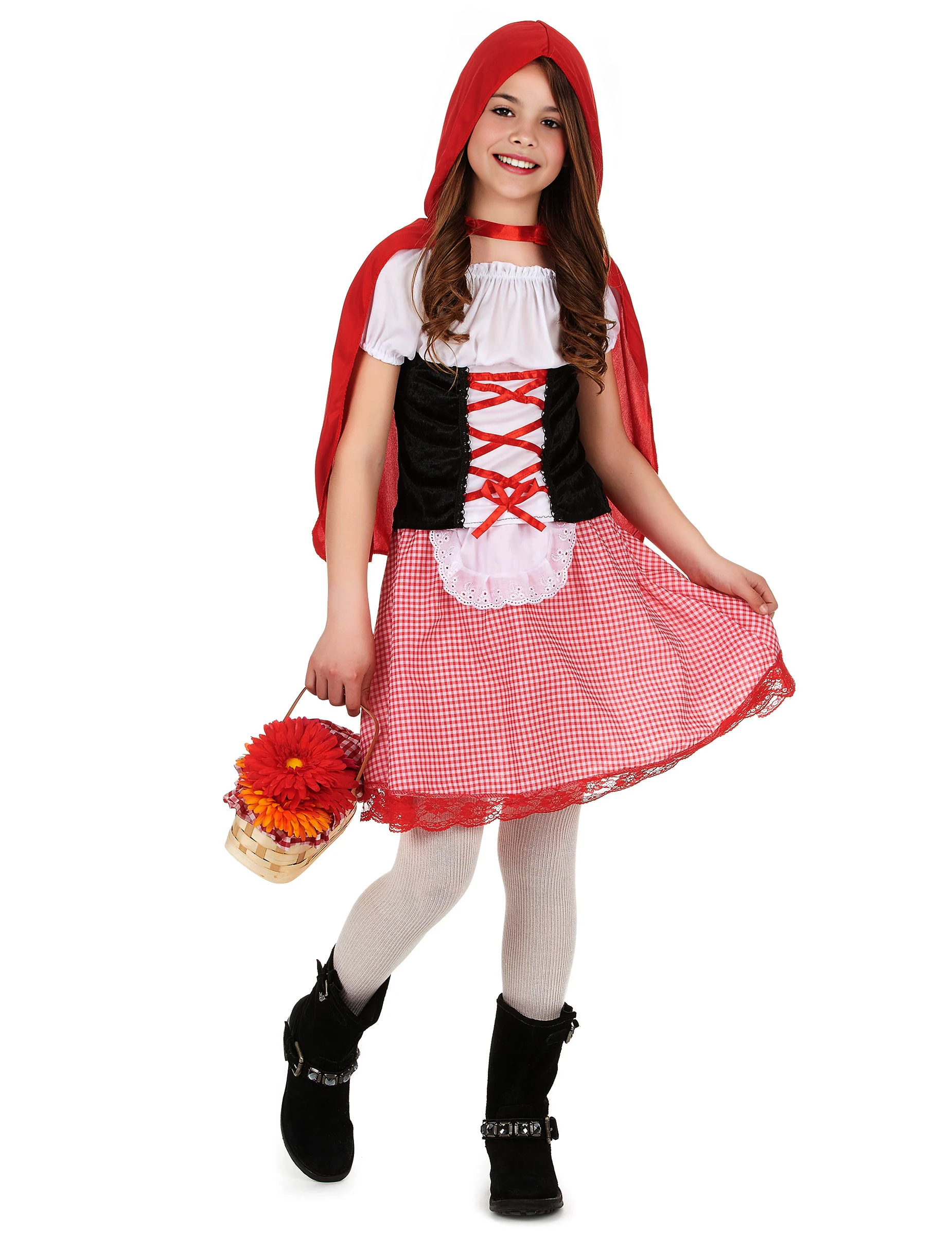 Rotkäppchen Kinderkostüm rot-weiss-schwarz Rotkäppchen Kinderkostüm rot-weiss-schwarz von BCI