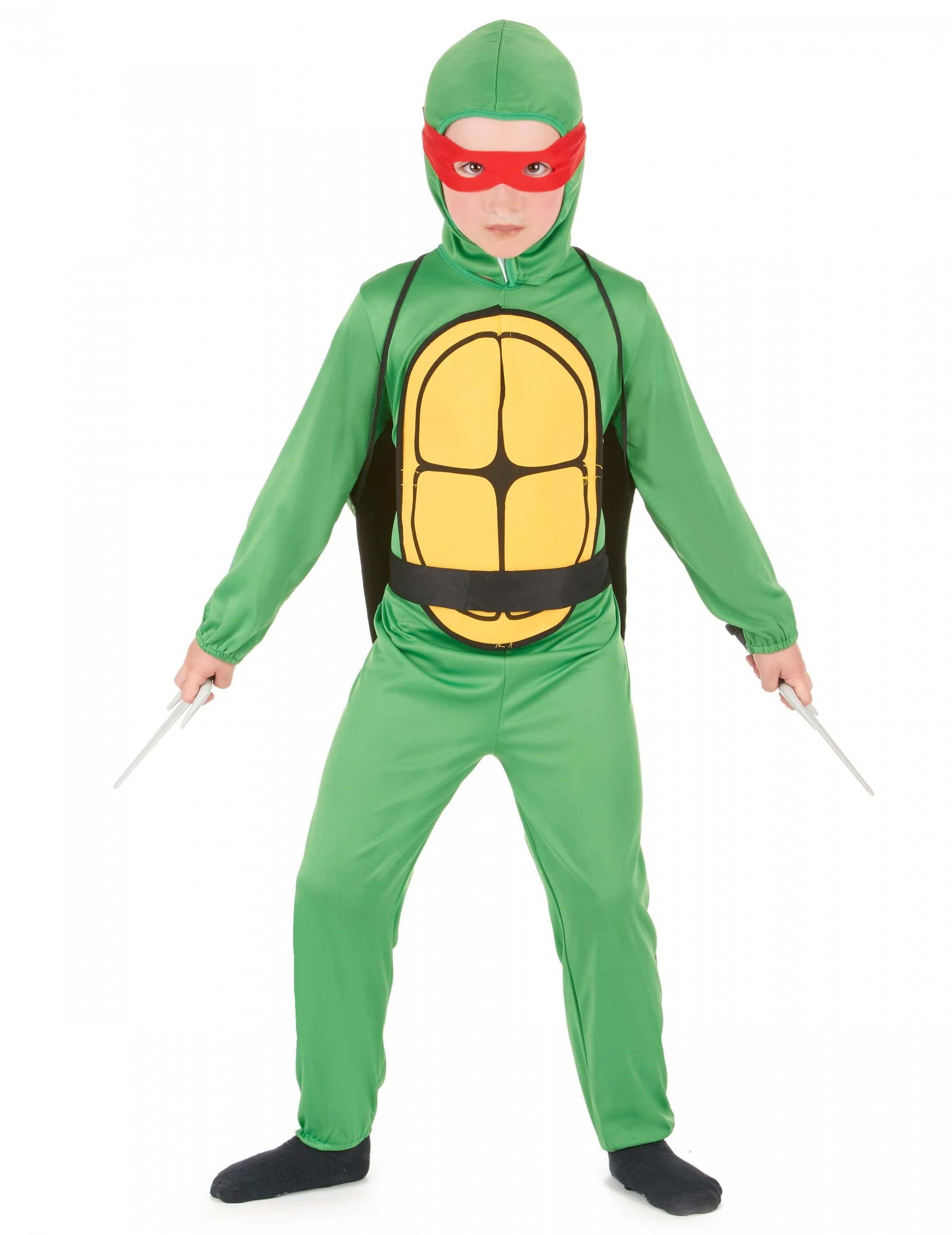 Schildkröten Ninja Kinderkostüm grün-gelb-rot von KARNEVAL-MEGASTORE