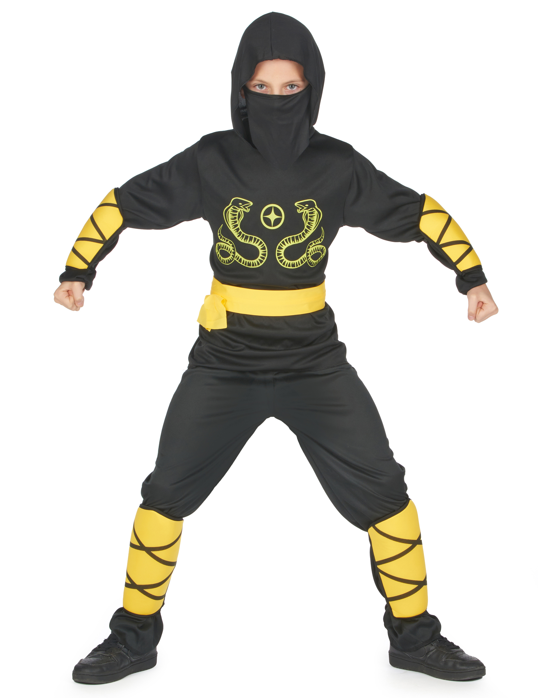 Schwarz-gelbes Ninjakostüm für Kinder Schwarz-gelbes Ninjakostüm für Kinder von ATOSA