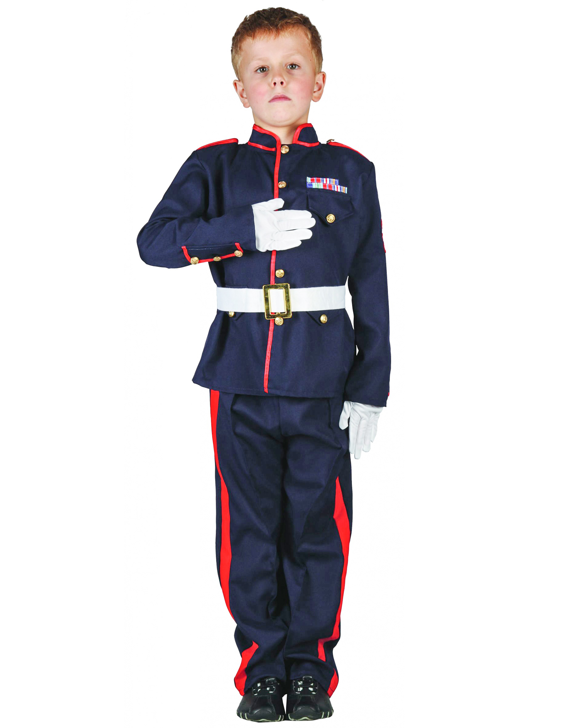 Soldat Kinder-Kostüm blau-rot von KARNEVAL-MEGASTORE
