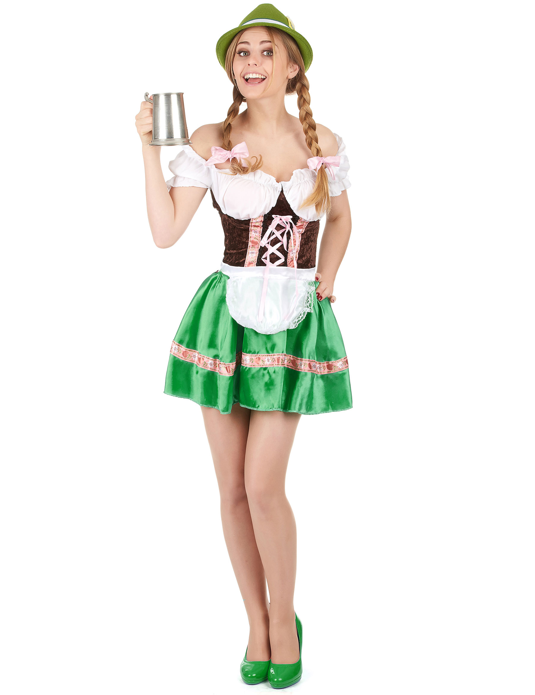 Süße Bayerin Damenkostüm grün-bunt Süße Bayerin Damenkostüm grün-bunt von KARNEVAL-MEGASTORE