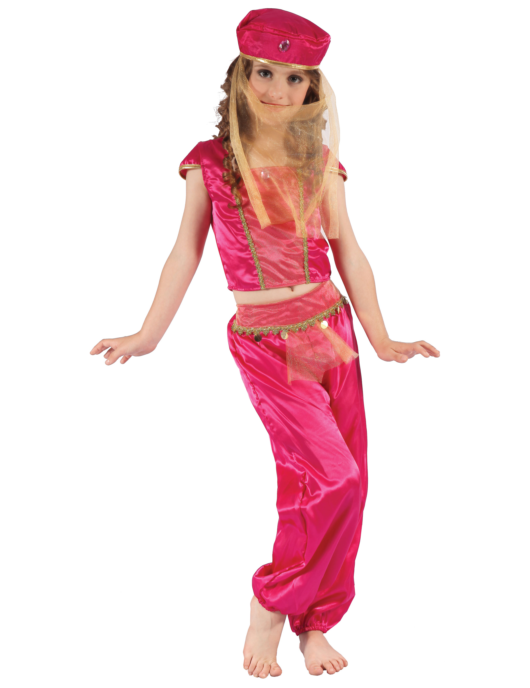 Süsse Orientalische Tänzerin Kinderkostüm pink von KARNEVAL-MEGASTORE