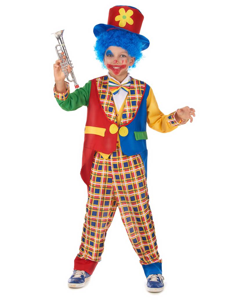 Süsser Clown Kinderkostüm Zirkus bunt von KARNEVAL-MEGASTORE
