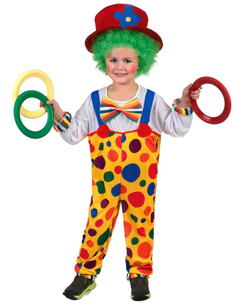 Süsser Clown Kinderkostüm Zirkus gelb-bunt von BCI