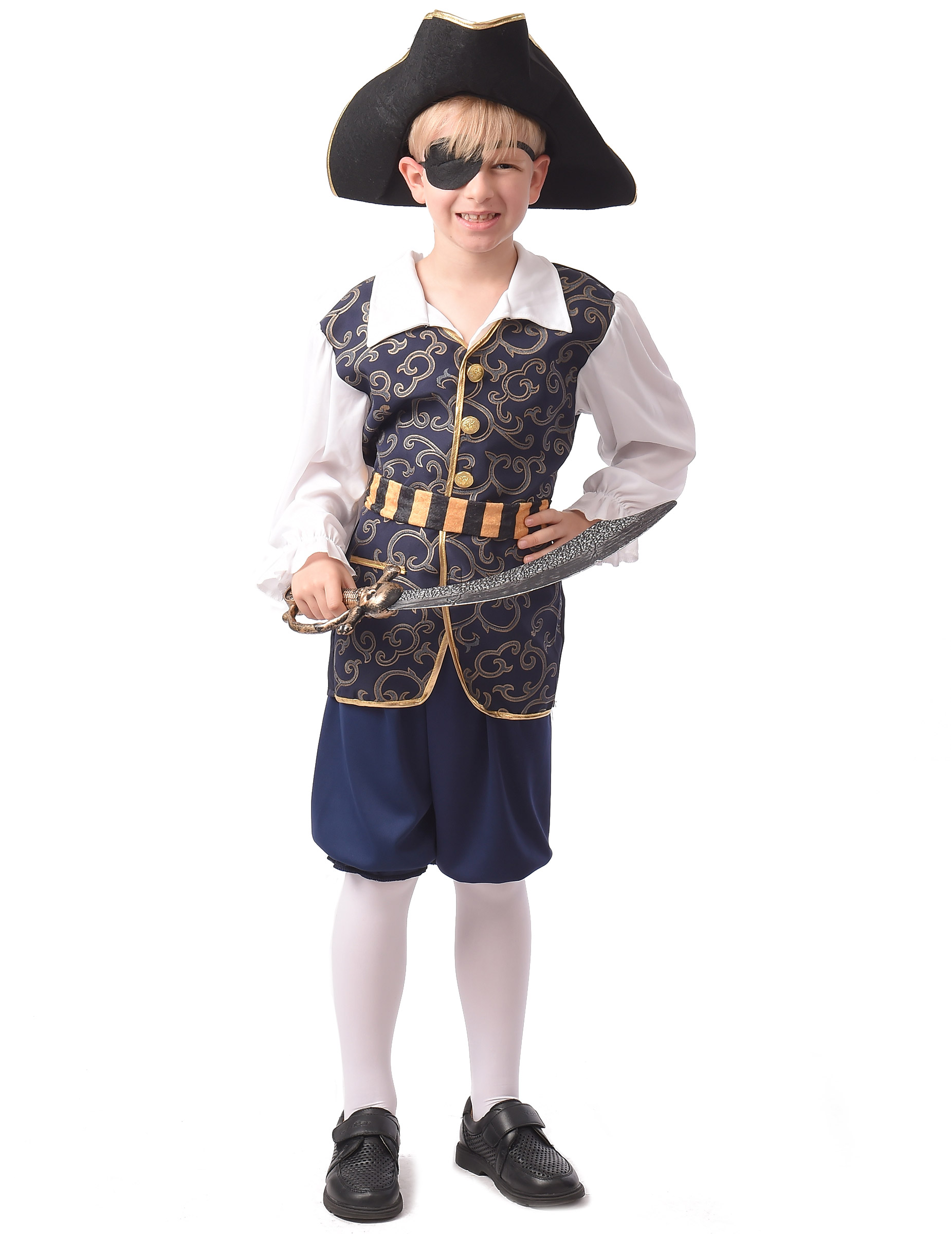 Todschickes Piraten-Kostüm für Jungen bunt von KARNEVAL-MEGASTORE