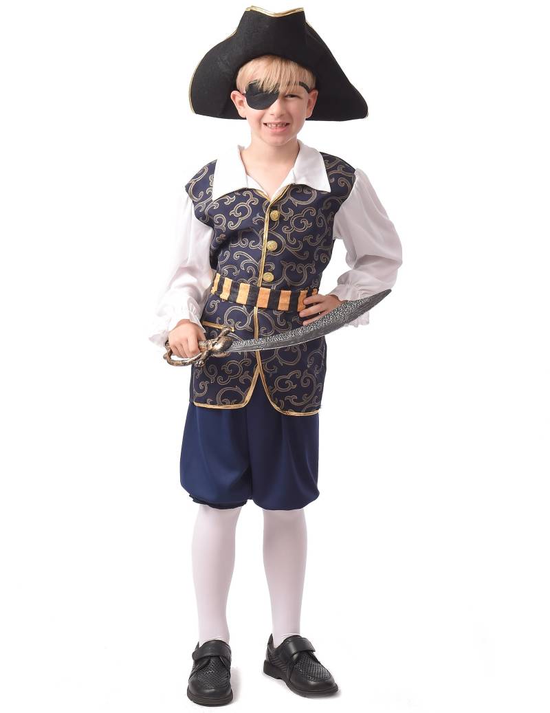Todschickes Piraten-Kostüm für Jungen bunt von KARNEVAL-MEGASTORE