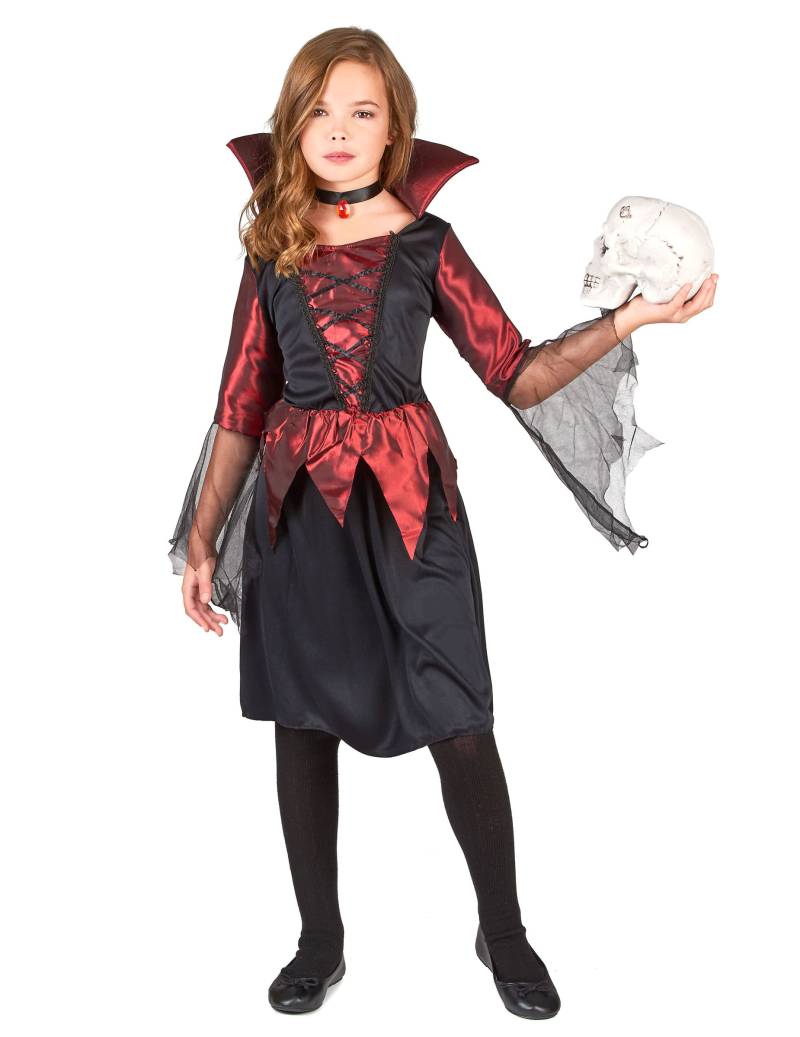 Vampirlady Halloween Kinderkostüm schwarz-rot von BCI