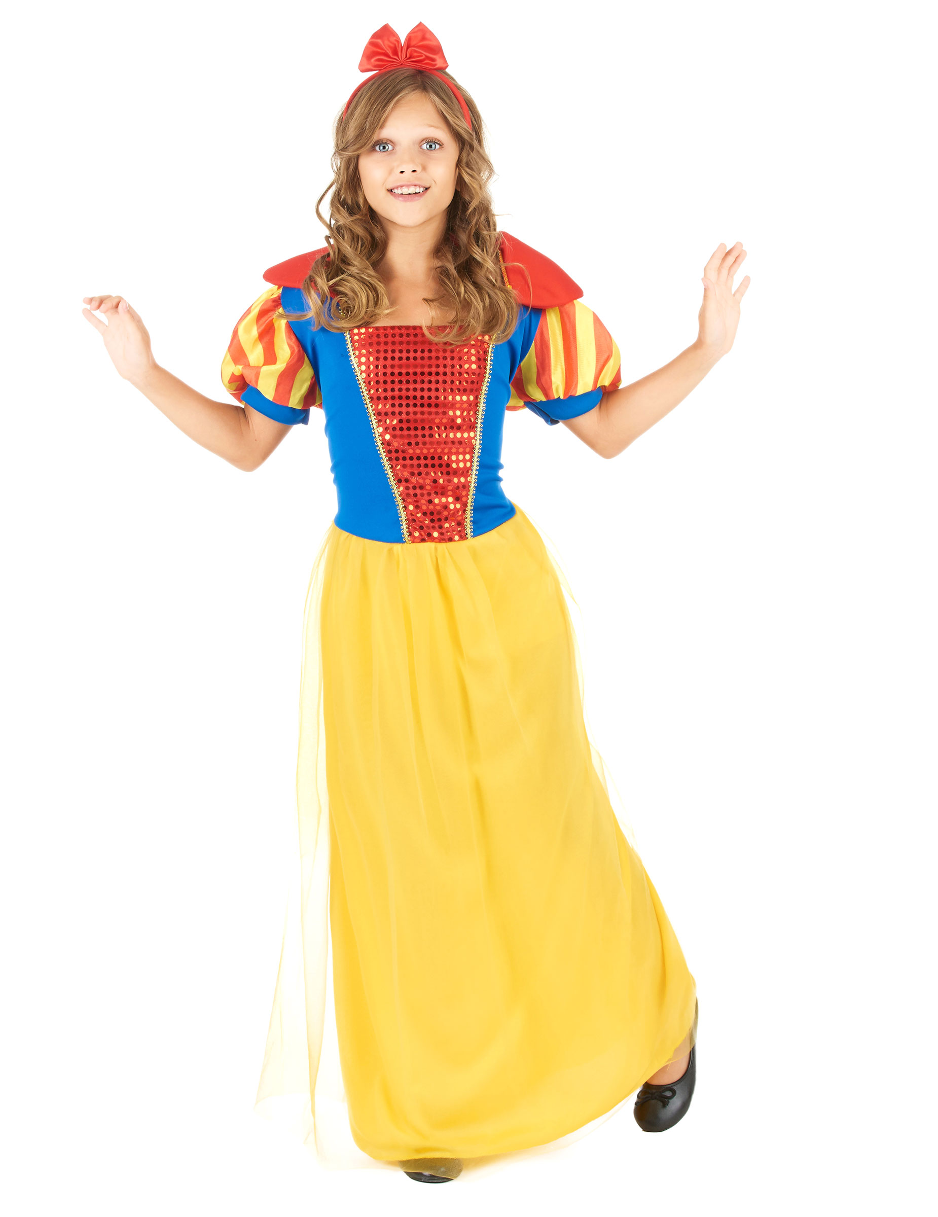 Zauberhafte Märchen-Prinzessin Damenkostüm gelb-blau-rot von BCI
