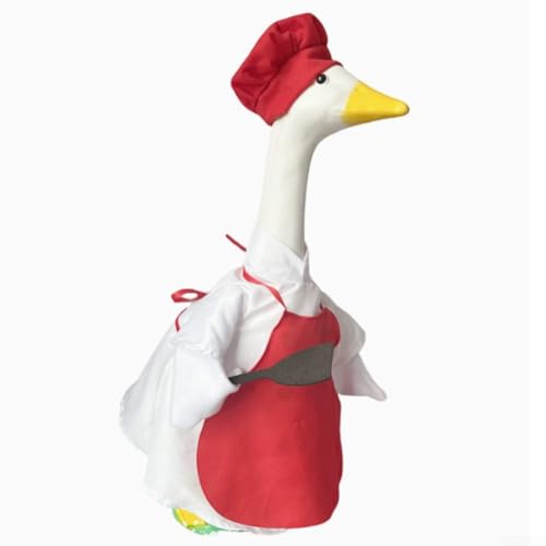 LUCKCDUO Schlankes und verspieltes Outfit für das beliebte 58,9 cm große dekorative Gänsedisplay (rot) von LUCKCDUO