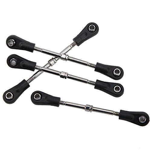 LUCKDANO 1/10 RC Crawler Accessoires, RC -Autoteile Einstellbare Hintere Obere Bindungsstange 4pcs Lenkung Stange Teile für 1/10 Offroad Auto von LUCKDANO