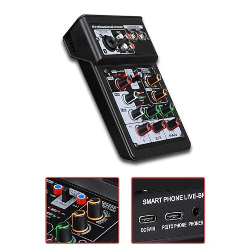 LUCKDANO Audio -Mixer, Soundmixer -Board Sound Sound Mixer DJ Board Console System DJ Audio für Aufnahme, Live Streaming, Podcasting von LUCKDANO