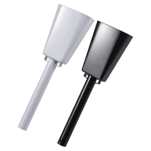 LUCKDANO Bell, Kuh Bell Sporting Football Games Ranch Sport 2 Pack Cowbell mit Lärmmachern 10 Zoll Kuh Percussion Musical Instrument (25x7.7x4.3cm) von LUCKDANO