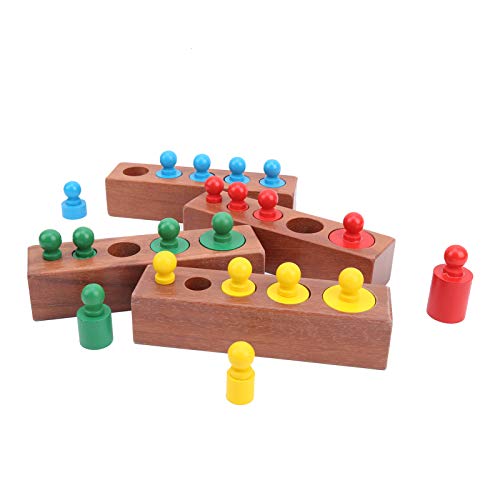LUCKDANO Blockset, Baby Kind Frühes Lernen Spielzeug Montessori Sensory Spielzeug Zylinderbuchse Holzzylinderset Set LUCKDANO Blockset, Baby Kind Frühes Lernen Spielzeug Montessori Sensory Spielzeug Zylinderbuchse Holzzylinderset Set von LUCKDANO