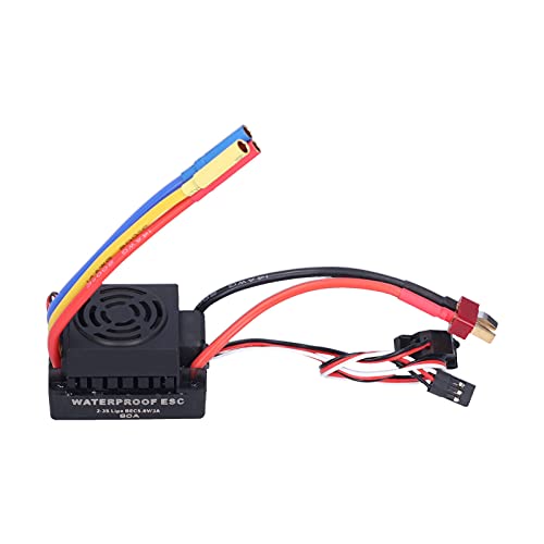 LUCKDANO Bürstenloser ESC, RC ESC Waterdight Electronic Speed Controller 60A RC Bürstenloser Motor und für 1/10 Fernbedienungsauto LUCKDANO Bürstenloser ESC, RC ESC Waterdight Electronic Speed Controller 60A RC Bürstenloser Motor und für 1/10 Fernbedienungsauto von LUCKDANO