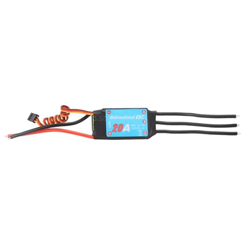 LUCKDANO Bürstenloser ESC -ELCED -Geschwindigkeit Controller RC Ship Unterwasserpropellerleistung Ausgang Schnelle Reaktion UBEC -Ausgang für RC -Schiff Unterwassergebrauch (20A) von LUCKDANO