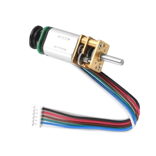 LUCKDANO DC6V 2W GBMQ GM12BY20 Getriebemotor mit Magnetisch -codierter Disc Hall -Encoder Großes Kraft mit Niedrigem Rauschen für Elektronische Schlösser -Spielzeugautos (6 V 70 U/min) von LUCKDANO