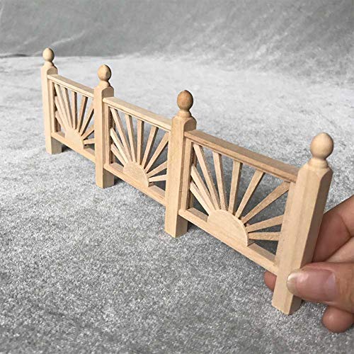 LUCKDANO Dollhouse Handläufe, Holzpuppenhauszubehör Mini Hausgeländer Mini Dekoration Spielzeug 1:12 für Mädchen von LUCKDANO