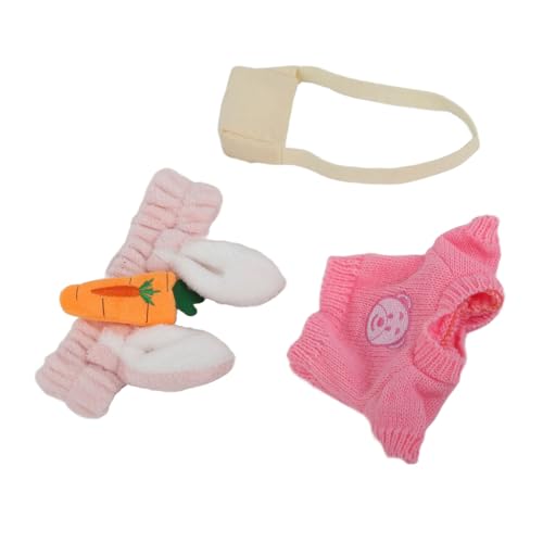 LUCKDANO Ente Plüschspielzeugkleidung, Plüsch Entenkleidung Cartoon Gefüllt Entenkleidung Waschbar Plüsch Duck Kleidung DIY Match Cartoon Gefüllt 3 -teilige Set Entenplüschspielzeug (F-Typ) von LUCKDANO