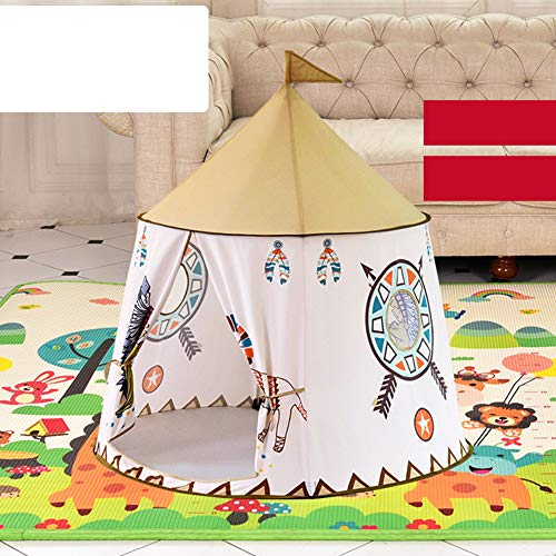 LUCKDANO Kinderzelt, Kinderzelt Indoor Spielen Zelt Große Indoor - Zelt Prinzessin Schloss Spielhaus für Babygeschenk von LUCKDANO